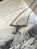 Turquoise Beaded Brand Necklace